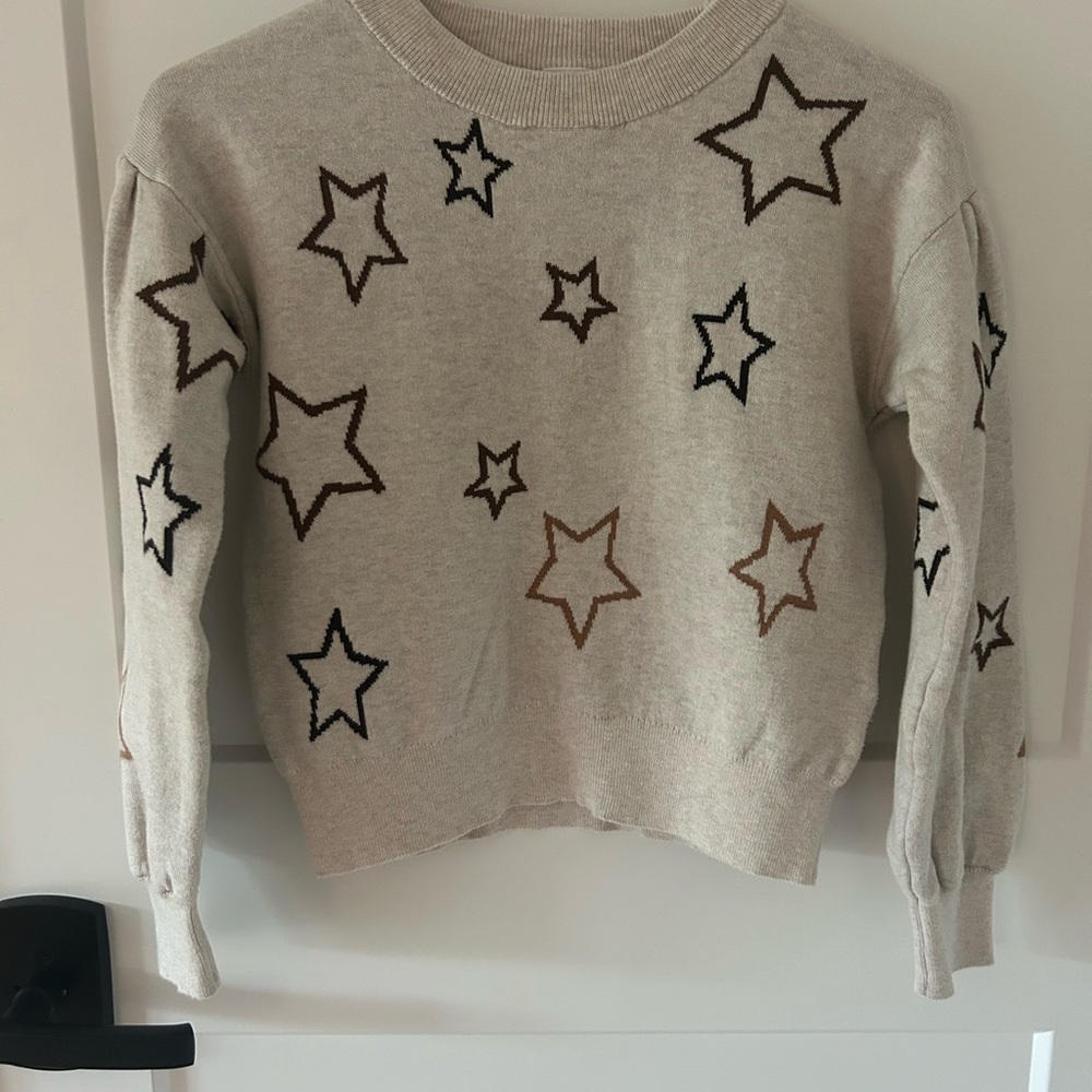 GAP Cream Sweater with Star Design